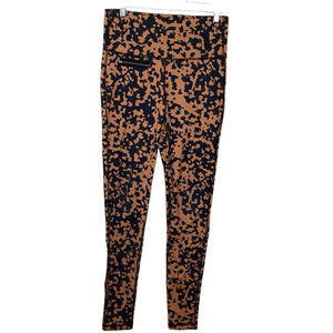 Erin Snow Peri Leggings Women’s Sz M Brown Black Ski Gorpcore Animal Print‎